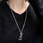 Stainless Steel Love Lettering Pendant Necklace As Shown In Figure - 60cm