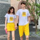 Couple Matching Short-sleeve Letter T-shirt / Shorts