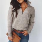 Half-zip Stand-collar Sweatshirt