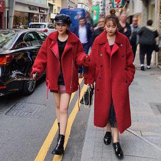 Fleece Biker Jacket / Fleece Double-breasted Coat