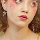 Non-matching 925 Sterling Silver Star Dangle Earring