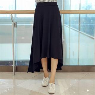 Dip-back Flare Long Skirt