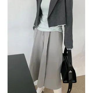 Pleated Cropped Culottes