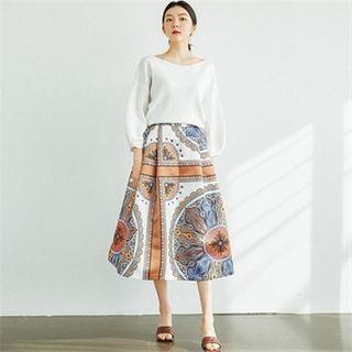 Paisley Print Maxi Skirt