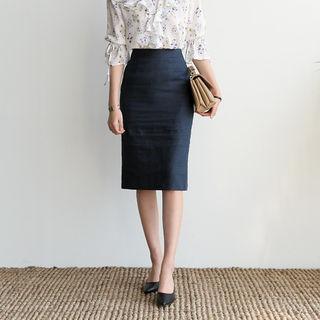 Linen Pencil Skirt