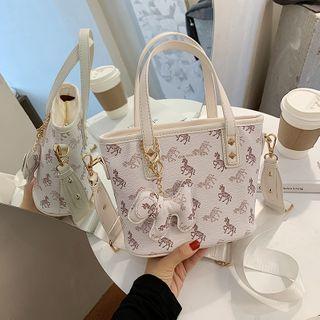 Horse Print Bucket Bag