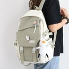 Two-tone Backpack / Brooch / Bag Charm / Set