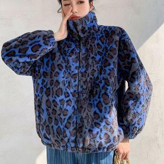 Leopard Print Fluffy Jacket