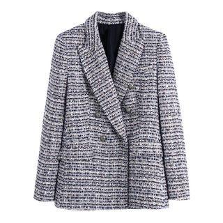 Double-breasted Tweed Blazer / Mini Skort / Set