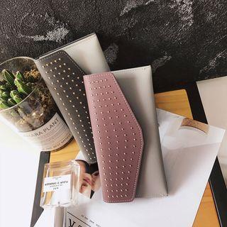 Studded Flap Long Wallet