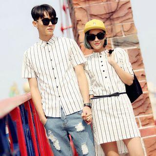 Couple Matching Striped Shirt / Shirtdress