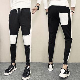 Two-tone Drawstring Pants