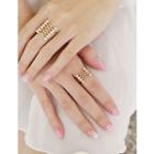 Rhinestone Lace-up Ring
