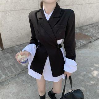 Plain Shirt / Open Back Blazer