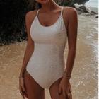Spaghetti Strap Textured Swimsuit