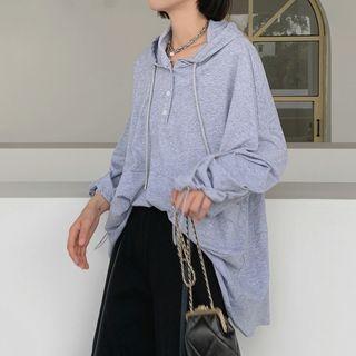 Cape-sleeve Light Hoodie
