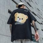 Bear-print Loose T-shirt