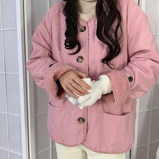 Oversize Reversible Lambswool Coat Pink - One Size