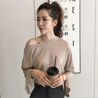 Bell-sleeve Plain Tee