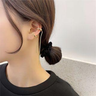 Chained Cuff Earring 2 Pcs - Gold - One Size