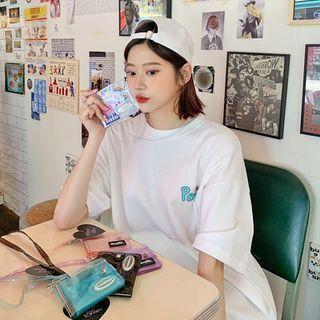 Peach Juice Drink Print T-shirt
