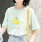 Short-sleeve Lemon Print T-shirt Green - One Size