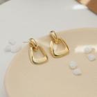 Polished Alloy Dangle Earring 1 Pair - Gold - One Size