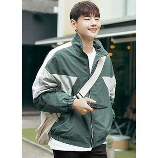 Color-block Zip-up Windbreaker