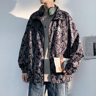 Paisley Print Zip-up Jacket