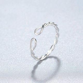 925 Sterling Silver Open Ring Open Ring - Tweed - One Size