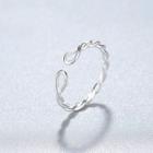 925 Sterling Silver Open Ring Open Ring - Tweed - One Size