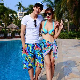 Couple Print Bikini / Swim Shorts