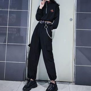 Half Zip Sweatshirt / Harem Pants / Set