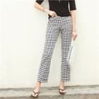 Gingham-check Straight-cut Pants