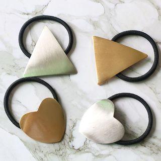 Alloy Triangle / Heart Hair Tie