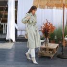 Wool Blend Trench Coat & Vest Liner Set
