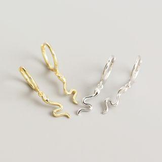 925 Sterling Silver Snake Drop Earring