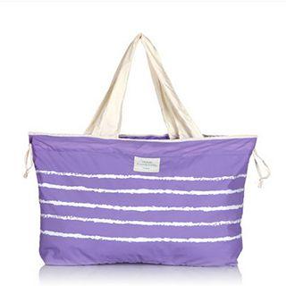 Foldable Striped Shopper Bag