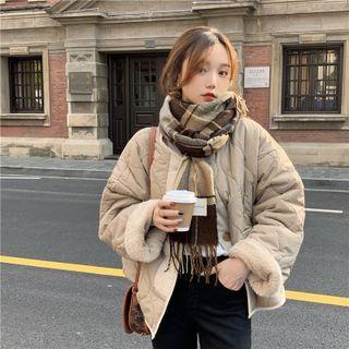 Quilted Fleece-line Button-up Jacket