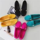 Stitched Faux-suede Loafers