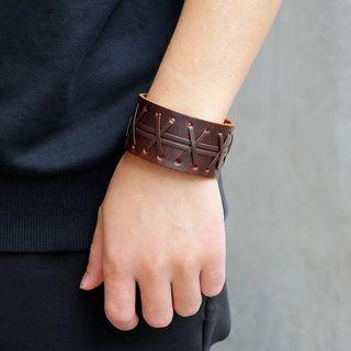 Genuine Leather Lace Up Bracelet