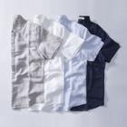 Plain Band Collar Short Sleeve T-shirt
