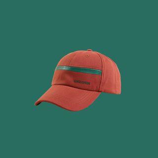 Embroidered Lettering Color Panel Baseball Cap