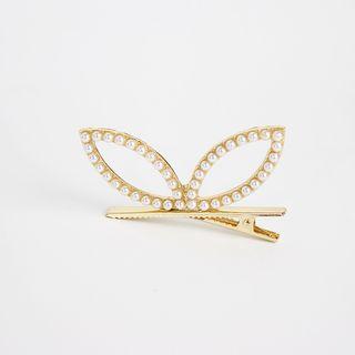 Bead Bow Hair Clip As Shown In Figure - One Size