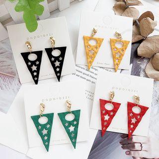Star Cutout Triangle Dangle Earring