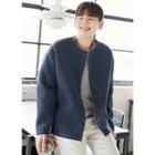 Coral-fleece Lined Round-neck Jacket