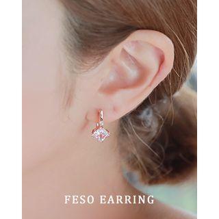 Rhinestone Prong Setting Earrings One Size