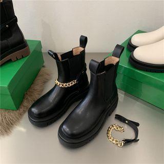 Detachable Chain Platform Short Boots