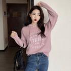 Long-sleeve Hooded Knit Pullover