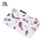 Feather Print Zip Pouch White - One Size